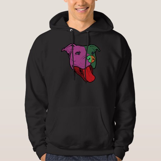 Retro Funky Pitbull Hoodie (Voorkant)