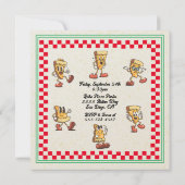 Retro Funky Pizza Box Italiaanse chef verjaardagsf Kaart (Achterkant)