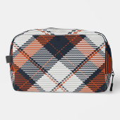 Retro Funky Plaid Mannen Reizen Toilettasje (Voorkant)