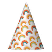 Retro Funky Rainbow Groovy Kleurrijke Party Pet Feesthoedjes (Links)
