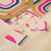 Retro Funky Square-ontwerp Legpuzzel (Zijkant)