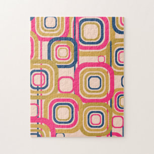 Retro Funky Square-ontwerp Legpuzzel