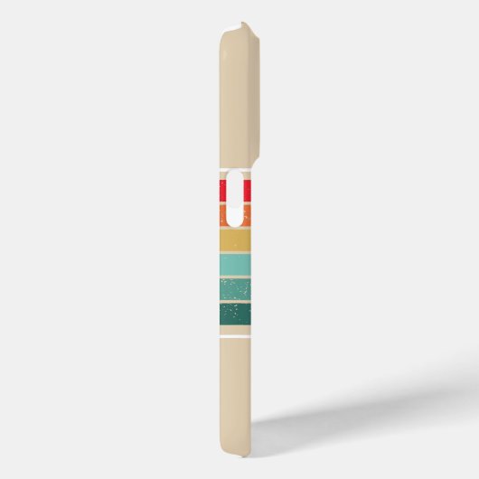 Retro  Funky Stripes Beige Case-Mate iPhone Case (Achterkant / Rechts)