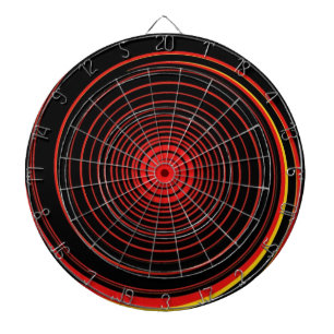 retro funky swirl abstract dartbord
