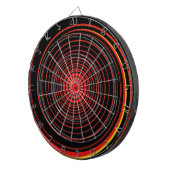 retro funky swirl abstract dartbord (Voorkant Rechts)