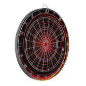 retro funky swirl abstract dartbord (Voorkant Links)