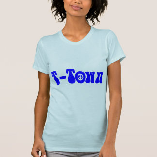 Retro Funky "T-town" Peace Blue (van Kerry White) T-shirt