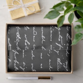 Retro Funky Trendy Pattern Chalkboard Tissuepapier (Geschenk)
