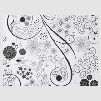 Retro Funky Trendy Pattern Tissuepapier