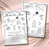 Retro Funky Whimsical Miss to Mrs. Vrijgezellenfee Kaart