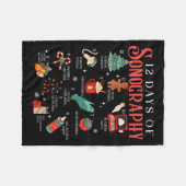 Retro Funny 12 Days Of Sonography Ultrasound Tech  Fleece Deken (Voorkant (Horizontaal))