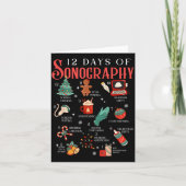 Retro Funny 12 Days Of Sonography Ultrasound Tech Kaart (Voorkant)