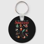 Retro Funny 12 Days Of Sonography Ultrasound Tech  Sleutelhanger (Voorkant)