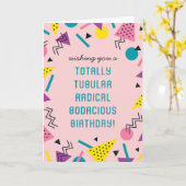 Retro Funny 80s Slang Birthday Card Kaart (Gele Bloem)