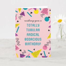 Retro Funny 80s Slang Birthday Card Kaart