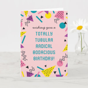 Retro Funny 80s Slang Birthday Card Kaart