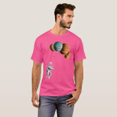 Retro Funny Astronaut Planets Astronomie Ruimte T-shirt (Voorkant volledig)