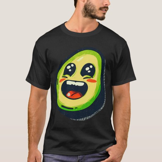 Retro Funny Avocado T-shirt (Voorkant)