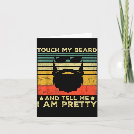 Retro Funny Beard Quote Gift For Bearded Men And L Kaart (Voorkant)
