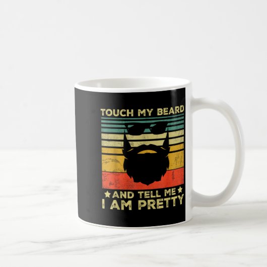 Retro Funny Beard Quote Gift For Bearded Men And L Koffiemok (Rechts)