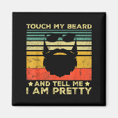 Retro Funny Beard Quote Gift For Bearded Men And L Magneet (Voorkant)
