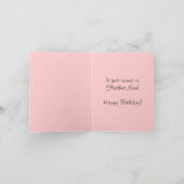 Retro Funny Birthday Card Lady Wine Glass Custom Kaart (Binnen)