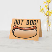 RETRO FUNNY BIRTHDAY CARDS, HOT DOG! KAART (Gele Bloem)