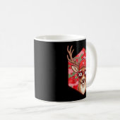 Retro Funny Boys Valentines Day Hunting Deer Camo  Koffiemok (Voorkant rechts)