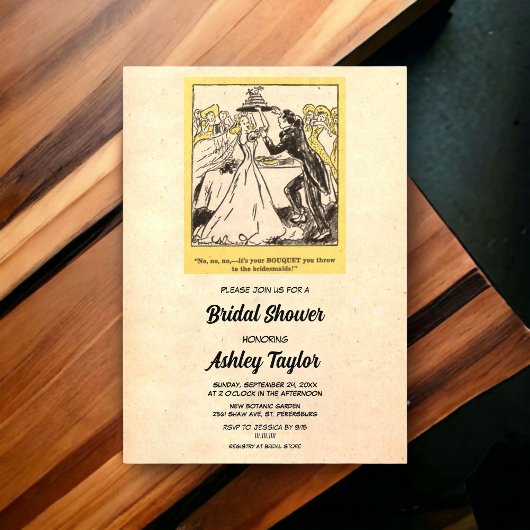 Retro Funny Bride Comic Book Vrijgezellenfeest Acryl Uitnodigingen