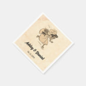  Retro Funny Bride Rustic Old Comic Wedding Servet (Hoek)