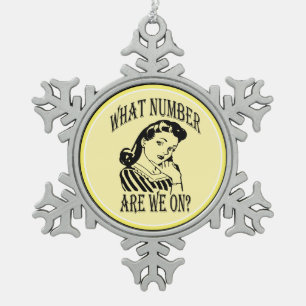 Retro Funny Bunco Speler Tin Sneeuwvlok Ornament