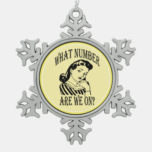 Retro Funny Bunco Speler Tin Sneeuwvlok Ornament (Voorkant)