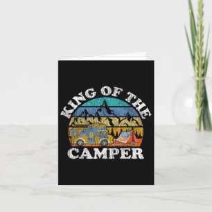  Retro Funny Camping T-shirt King of the Camper Kaart