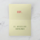 Retro Funny Cartoon Naughty of Nice Cute Kerstmis Feestdagen Kaart (Binnen)