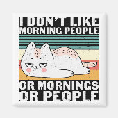 Retro Funny Cat Magnet (Voorkant)