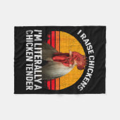 Retro Funny Chicken Lover Gift – I Raise Chickens Fleece Deken (Voorkant (Horizontaal))