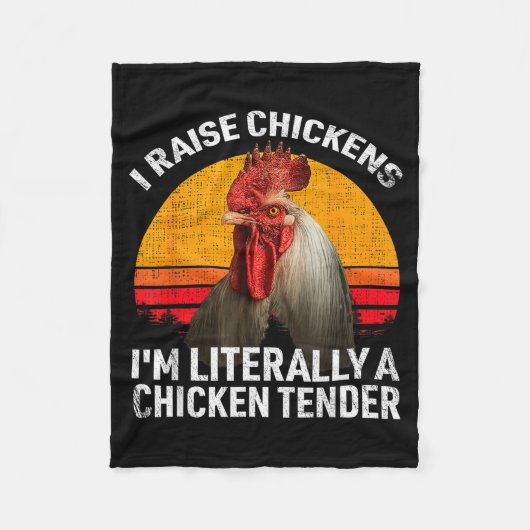 Retro Funny Chicken Lover Gift – I Raise Chickens Fleece Deken (Voorkant)