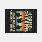 Retro Funny Chicken Lover Gift – I Raise Chickens Fleece Deken (Voorkant (Horizontaal))