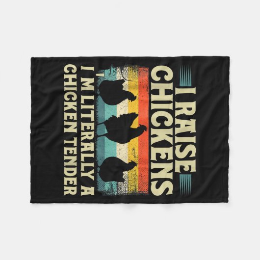 Retro Funny Chicken Lover Gift – I Raise Chickens Fleece Deken (Voorkant (Horizontaal))