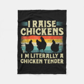 Retro Funny Chicken Lover Gift – I Raise Chickens Fleece Deken (Voorkant)