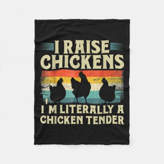 Retro Funny Chicken Lover Gift – I Raise Chickens Fleece Deken (Voorkant)