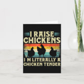 Retro Funny Chicken Lover Gift – I Raise Chickens  Kaart (Voorkant)