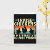 Retro Funny Chicken Lover Gift – I Raise Chickens  Kaart (Gele Bloem)