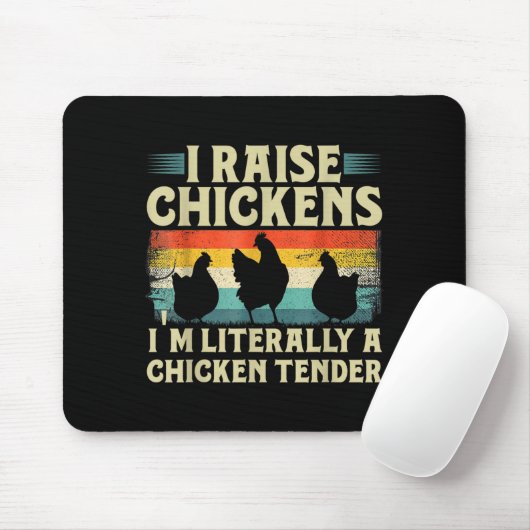 Retro Funny Chicken Lover Gift – I Raise Chickens  Muismat (Met muis)