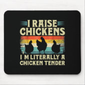 Retro Funny Chicken Lover Gift – I Raise Chickens  Muismat (Voorkant)