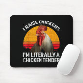 Retro Funny Chicken Lover Gift – I Raise Chickens  Muismat (Met muis)