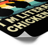 Retro Funny Chicken Lover Gift – I Raise Chickens Poster (Hoek)