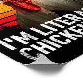 Retro Funny Chicken Lover Gift – I Raise Chickens  Poster (Hoek)