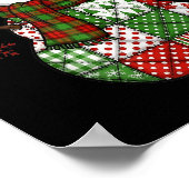 Retro Funny Christmas Patchwork Snowman Xmas Holid Poster (Hoek)