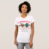Retro Funny Coquito Social Club Kerstcadeau T-shirt (Voorkant volledig)